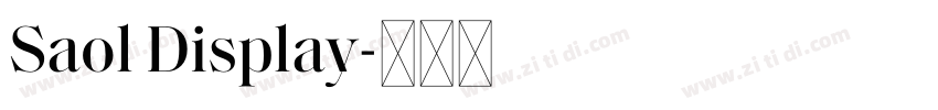 Saol Display字体转换